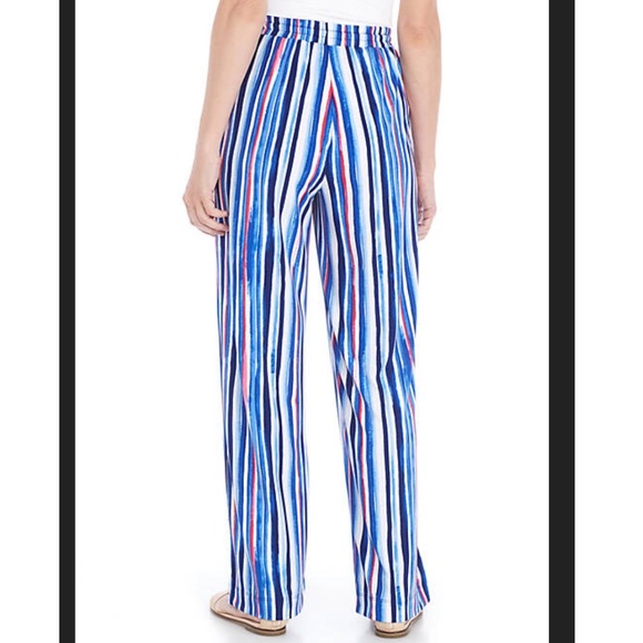 Grace Elements Navy Pink stripe Pant Size S - Picture 2 of 5